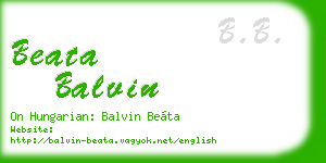 beata balvin business card